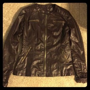 Faux leather jacket